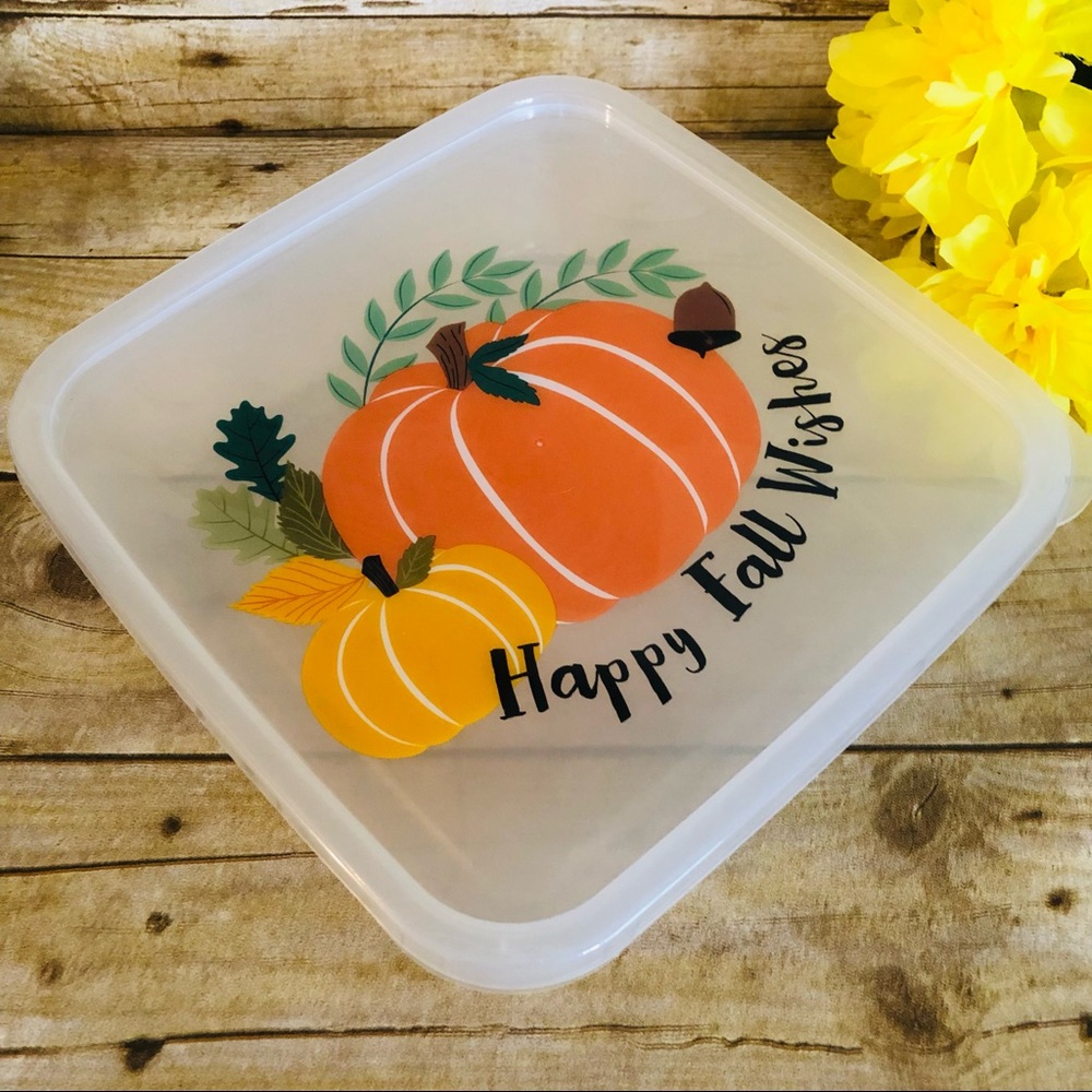 “Happy Fall Wishes” Large Storage Container - Picture 4 of 4
